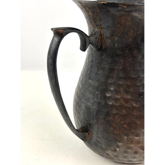 Vintage Hammered Pewter Jug Pitcher - Picture 11 of 15